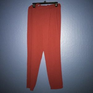 Burgundy flowy pants